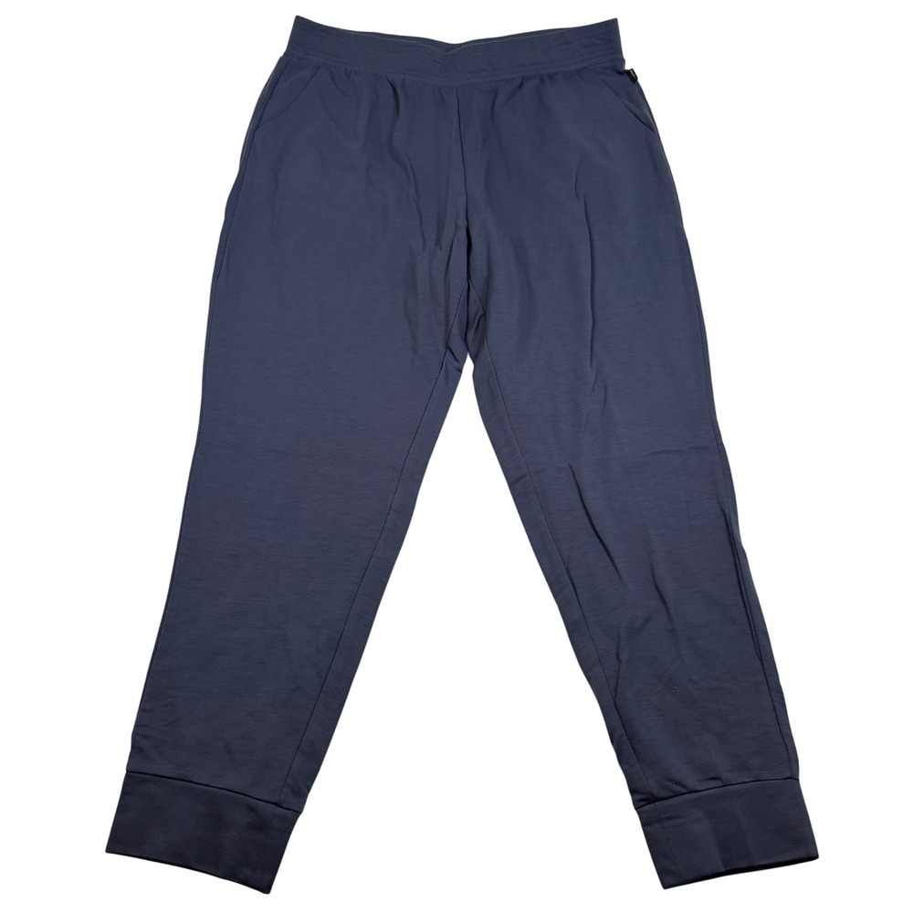 Eddie Bauer Lounge Womens Large Slate Blue Jogger Pants Elastic Waist Pockets